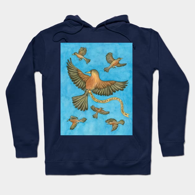 Robins Chirping Hoodie by astrongwater